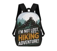 sinyumoney 3D Hiking Adventure Graphic 17 Inch School Backpack Student Casual Backpack For Kid's Children's Daypack Bookbag Hiking Sports Outdoor Work Travel Laptop Bag