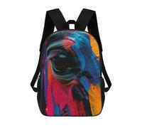 sinyumoney 3D Horse Eye Abstract Art Printing Daypacks Kids Casual Backpack Knapsack High Capacity Rucksack Travel Laptop Book Bag 17inch