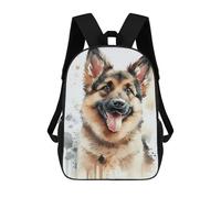 sinyumoney 3D Husky Watercolor Printing Daypacks Kids Casual Backpack Knapsack High Capacity Rucksack Travel Laptop Book Bag 17inch