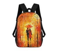 sinyumoney 3D In The Evening Together School Backpack Student Casual Backpack For Kid's Children's Daypack Bookbag Hiking Sports Outdoor Work Travel Laptop Bag 17inch