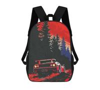 sinyumoney 3D Into The Wild Printing Daypacks Kids Casual Backpack Knapsack High Capacity Rucksack Travel Laptop Book Bag 17inch