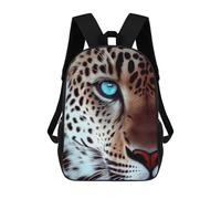 sinyumoney 3D Jaguar Face Animal Printing Daypacks Kids Casual Backpack Knapsack High Capacity Rucksack Travel Laptop Book Bag 17inch