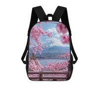 sinyumoney 3D Japan Mount Fuji Landscape Print Children Backpack for School Students Backpacks Schoolbag Shoulder Book Bags 17inch