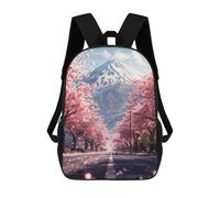 sinyumoney 3D Japanese Mount Fuji Road Print Children Backpack for School Students Backpacks Schoolbag Shoulder Book Bags 17inch