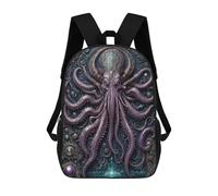 sinyumoney 3D King Mythological Cthulhu Printing Daypacks Kids Casual Backpack Knapsack High Capacity Rucksack Travel Laptop Book Bag 17inch