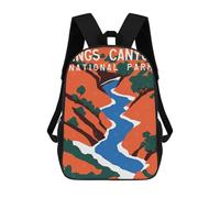 sinyumoney 3D Kings Canyon National Park 17 Inch School Backpack Student Casual Backpack For Kid's Children's Daypack Bookbag Hiking Sports Outdoor Work Travel Laptop Bag