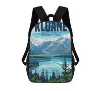 sinyumoney 3D Kluane National Park Printing Daypacks Kids Casual Backpack Knapsack High Capacity Rucksack Travel Laptop Book Bag 17inch
