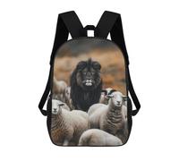 sinyumoney 3D Lion Black Sheep Fantasy Kid's Backpack Waterproof 17inch School Bag Cute Rucksacks Fashion Casual Schoolbag for Kids for Girl Boy School