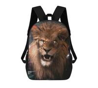 sinyumoney 3D Lion Roaring in Jungle Kid's Backpack Waterproof School Bag Bookbag Cute Rucksacks Fashion Casual Schoolbag for Kids for Girl Boy School 17inch