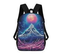 sinyumoney 3D Magical Cosmic Landscape Print Children Backpack for School Students Backpacks Schoolbag Shoulder Book Bags 17inch