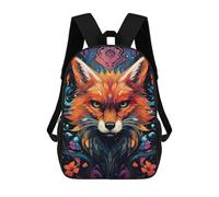 sinyumoney 3D Magical Fox Portrait -1 Kid's Backpack Waterproof School Bag Bookbag Cute Rucksacks Fashion Casual Schoolbag for Kids for Girl Boy School 17inch