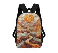 sinyumoney 3D Majestic Canyon Sunset Art School Backpack Student Casual Backpack For Kid's Children's Daypack Bookbag Hiking Sports Outdoor Work Travel Laptop Bag 17inch