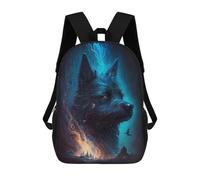 sinyumoney 3D Miniature Schnauzer Dog Kid's Backpack Waterproof 17inch School Bag Cute Rucksacks Fashion Casual Schoolbag for Kids for Girl Boy School