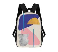 sinyumoney 3D Modern Collage D School Backpack Student Casual Backpack For Kid's Children's Daypack Bookbag Hiking Sports Outdoor Work Travel Laptop Bag 17inch