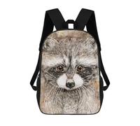 sinyumoney 3D Mongoose Watercolor School Backpack Student Casual Backpack For Kid's Children's Daypack Bookbag Hiking Sports Outdoor Work Travel Laptop Bag 17inch