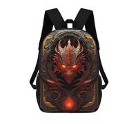 sinyumoney 3D Monster Dragon God Art 17 Inch School Backpack Student Casual Backpack For Kid's Children's Daypack Bookbag Hiking Sports Outdoor Work Travel Laptop Bag