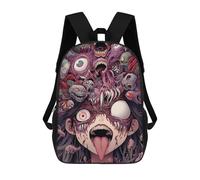 sinyumoney 3D Monstrous Transformation Print Children Backpack for School Students Backpacks Schoolbag Shoulder Book Bags 17inch