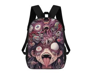 sinyumoney 3D Monstrous Transformation Print Children Backpack for School Students Backpacks Schoolbag Shoulder Book Bags 17inch