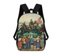 sinyumoney 3D Museum Trip School Backpack Student Casual Backpack For Kid's Children's Daypack Bookbag Hiking Sports Outdoor Work Travel Laptop Bag 17inch