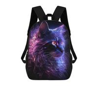 sinyumoney 3D Mystical Cat Kid's Backpack Waterproof 17inch School Bag Cute Rucksacks Fashion Casual Schoolbag for Kids for Girl Boy School