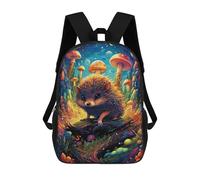 sinyumoney 3D Mystical Hedgehog Forest School Backpack for Kids Adult,Animal Schoolbags Large Bookbags Casual Daypack with Side Mesh Pocket 17inch