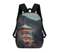 sinyumoney 3D Nachi No Taki Japan Kid's Backpack Waterproof School Bag Bookbag Cute Rucksacks Fashion Casual Schoolbag for Kids for Girl Boy School 17inch