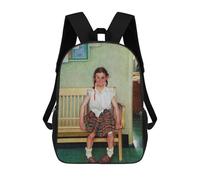 sinyumoney 3D Naughty Girl Kid's Backpack Waterproof 17inch School Bag Cute Rucksacks Fashion Casual Schoolbag for Kids for Girl Boy School