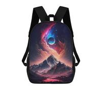 sinyumoney 3D Nebula Mountains School Backpack Student Casual Backpack For Kid's Children's Daypack Bookbag Hiking Sports Outdoor Work Travel Laptop Bag 17inch
