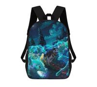 sinyumoney 3D One of The Pack Printing Daypacks Kids Casual Backpack Knapsack High Capacity Rucksack Travel Laptop Book Bag 17inch
