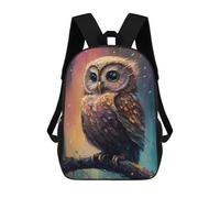 sinyumoney 3D Owl Illusion Kid's Backpack Waterproof 17inch School Bag Cute Rucksacks Fashion Casual Schoolbag for Kids for Girl Boy School