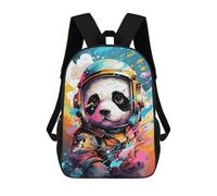 sinyumoney 3D Panda Astronaut Space Suit-9 Kid's Backpack Waterproof 17inch School Bag Cute Rucksacks Fashion Casual Schoolbag for Kids for Girl Boy School