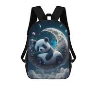 sinyumoney 3D Panda Dreams in Moonlight -1 Kid's Backpack Waterproof School Bag Bookbag Cute Rucksacks Fashion Casual Schoolbag for Kids for Girl Boy School 17inch