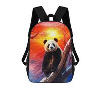 sinyumoney 3D Panda in Winter Wonderland Print Children Backpack for School Students Backpacks Schoolbag Shoulder Book Bags 17inch