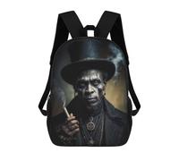 sinyumoney 3D Papa Legba Print Children Backpack for School Students Backpacks Schoolbag Shoulder Book Bags 17inch