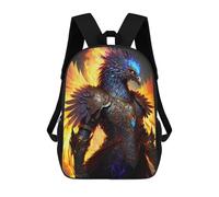 sinyumoney 3D Phoenix in Armor Kid's Backpack Waterproof School Bag Bookbag Cute Rucksacks Fashion Casual Schoolbag for Kids for Girl Boy School 17inch