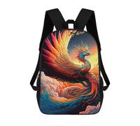 sinyumoney 3D Phoenix Rising Art Print -2 Kid's Backpack Waterproof 17inch School Bag Cute Rucksacks Fashion Casual Schoolbag for Kids for Girl Boy School