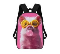sinyumoney 3D Pig Bubblegum Print Children Backpack for School Students Backpacks Schoolbag Shoulder Book Bags 17inch