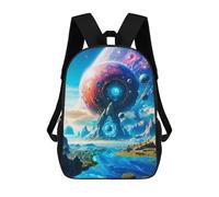 sinyumoney 3D Portal Triangular School Backpack Student Casual Backpack For Kid's Children's Daypack Bookbag Hiking Sports Outdoor Work Travel Laptop Bag 17inch