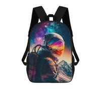 sinyumoney 3D Printed 17inch Astronaut in The Space Children's School Bags Rucksacks High Capacity Travel Kids School Bag Fashion Book Bags Boy Girl Back Pack