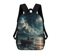 sinyumoney 3D Printed 17inch Backpack Alone at Last Children's Travel Lightweight School Bags Boys Girls School Bag for Middle School Students