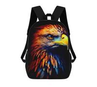 sinyumoney 3D Printed 17inch Backpack Amazing Owl Colorful Children's Travel Lightweight School Bags Boys Girls School Bag for Middle School Students