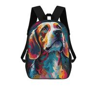 sinyumoney 3D Printed 17inch Backpack Beagle Style 4 Children's Travel Lightweight School Bags Boys Girls School Bag for Middle School Students