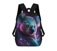sinyumoney 3D Printed 17inch Backpack Cosmic Koala Art Print-7 Children's Travel Lightweight School Bags Boys Girls School Bag for Middle School Students