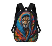 sinyumoney 3D Printed 17inch Backpack Cozy Cheetah Children's Travel Lightweight School Bags Boys Girls School Bag for Middle School Students