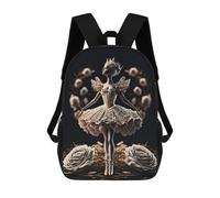 sinyumoney 3D Printed 17inch Backpack Dancing Body Illustration Children's Travel Lightweight School Bags Boys Girls School Bag for Middle School Students