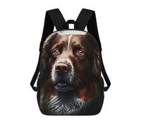 sinyumoney 3D Printed 17inch Backpack Expression Dog Children's Travel Lightweight School Bags Boys Girls School Bag for Middle School Students