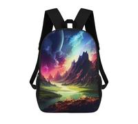sinyumoney 3D Printed 17inch Backpack Fantasy Astral Wonderland Children's Travel Lightweight School Bags Boys Girls School Bag for Middle School Students