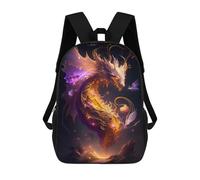 sinyumoney 3D Printed 17inch Backpack Fantasy Dragon Art Print-6 Children's Travel Lightweight School Bags Boys Girls School Bag for Middle School Students