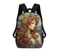 sinyumoney 3D Printed 17inch Backpack Fantasy Forest Goddess Art Print Children's Travel Lightweight School Bags Boys Girls School Bag for Middle School Students