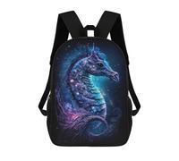sinyumoney 3D Printed 17inch Backpack Fantasy Horse Art Print-1 Children's Travel Lightweight School Bags Boys Girls School Bag for Middle School Students